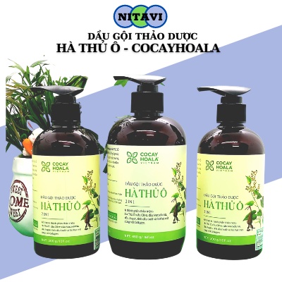 Dầu gội Hà thủ ô thảo dược 2in1không cần dầu xả dưỡng tóc ngăn dụng tóc bạc tóc cocayhoala 300ml ,500ml