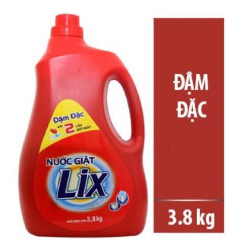 Nước Giặt Lix 3,8kg Hương Nước Hoa dùng cả giặt tay và giặt máy