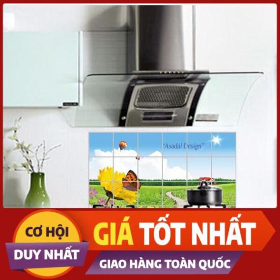 [HANG UY TÍN - GIÁ RẺ] Decal dán bếp tráng nhôm cách nhiệt size lớn - con đường cỏ hoa