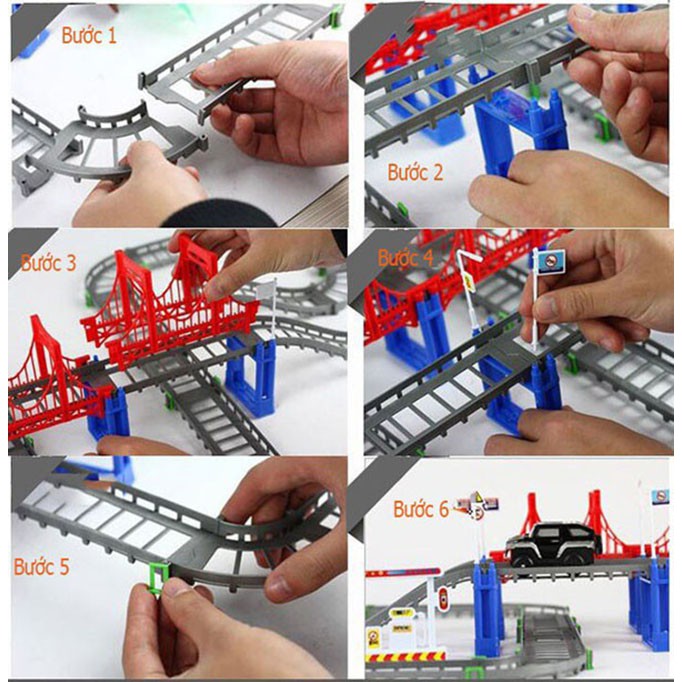 (Rẻ Vô Địch) Đồ chơi lắp ráp mô hình đường ray xe ô tô - 6150 BI BO SHOP