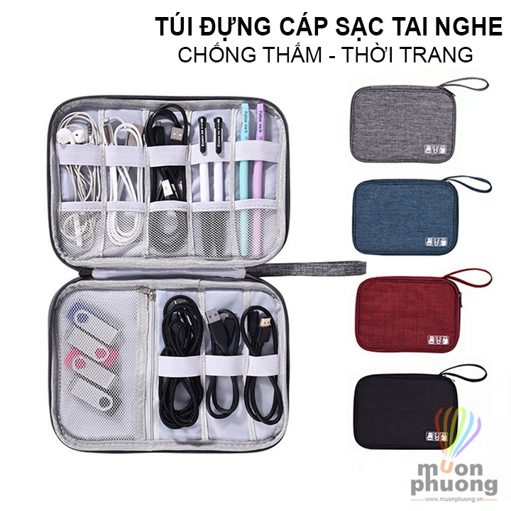 Túi đựng cáp sạc tai nghe pin dự phòng USB - MUÔN PHƯƠNG SHOP