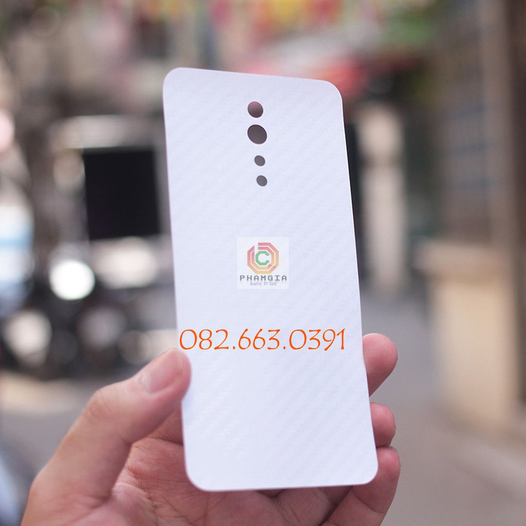 Miếng dán mặt lưng skin carbon OPPO RENO/ RENO Z/ A5s/ A7