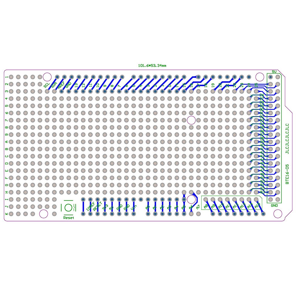 Mạch Kiss * prototype PCB dành cho Arduino MEGA 2560 R3