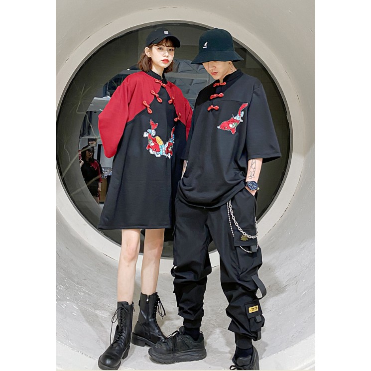 Áo nhóm  mix đỏ - đen