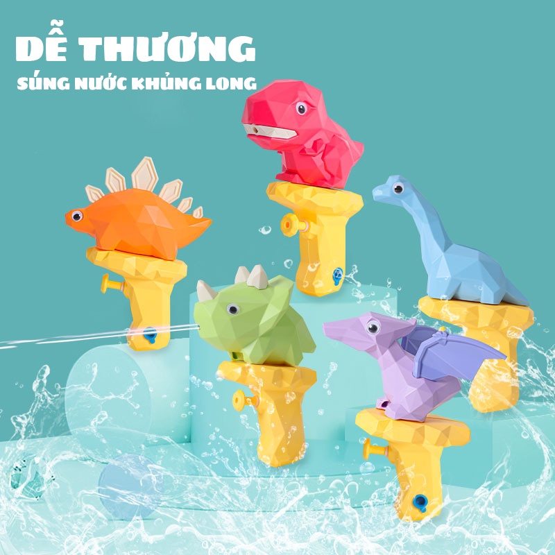 Súng Nước Đồ Chơi Hình Khủng Long Dành Cho Trẻ Em Chơi Khi Tắm