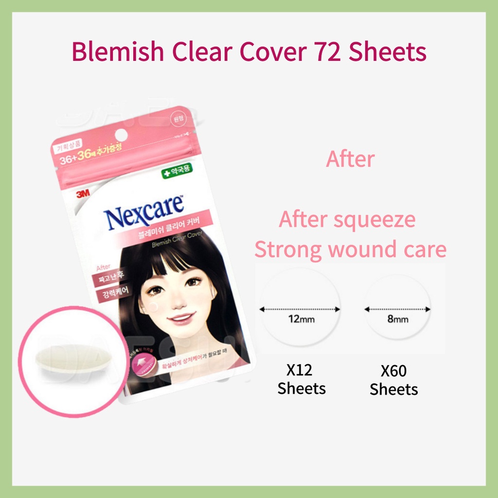 Miếng Dán Che Khuyết Điểm Nexcare 64 / Trong Suốt 72 / Miếng Dán Hỗ trợ giảm mụn Mờ Vết Mụn Hàn Quốc