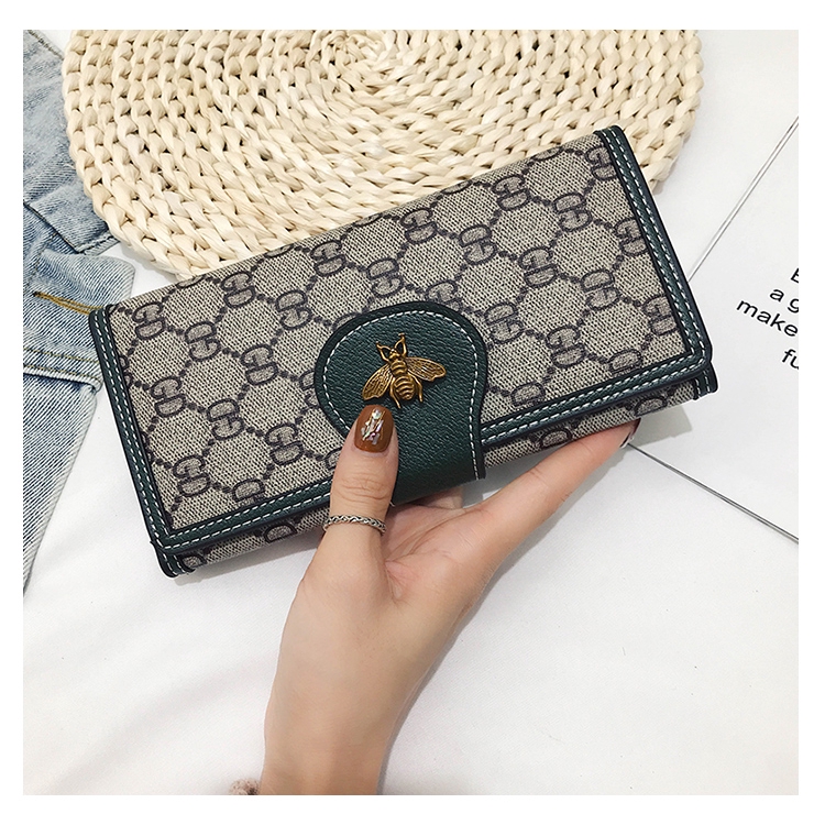 Women's wallet 2019 new female long section Korean version of the tide three times large capacity multi-card position lock bag female pattern clutch