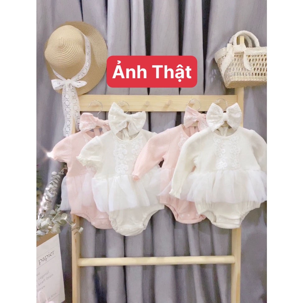 Body váy ren kèm turban cho bé yêu_