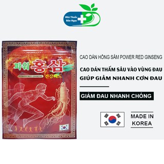 Cao dán hồng sâm Power Red Ginseng