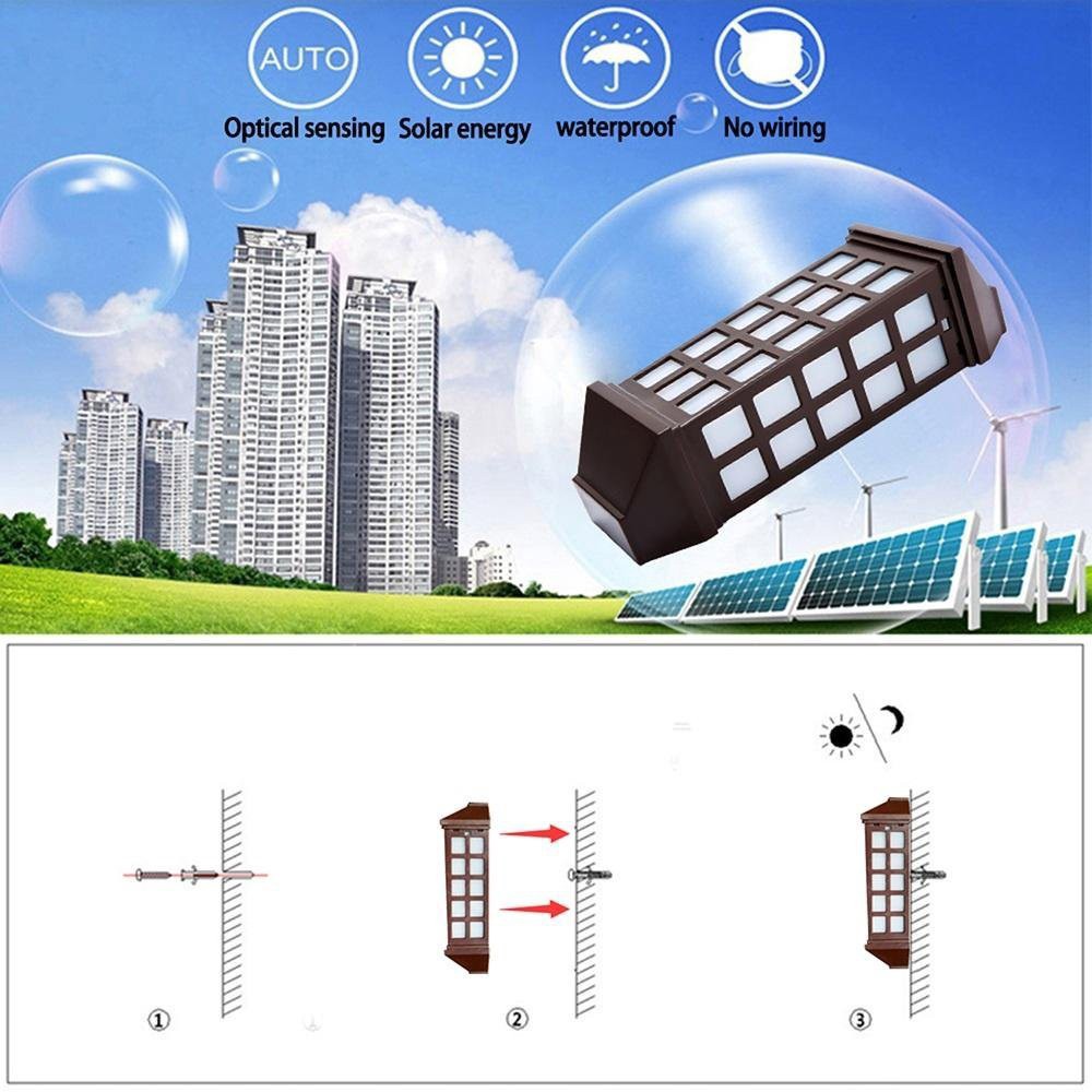 2 đèn LED chống nắng gắn tường cho hàng rào siêu sáng