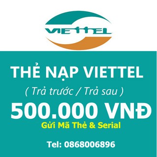 Thẻ Điện Thoại Viettel 500K