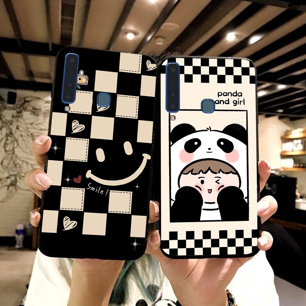 Ốp lưng Samsung Galaxy A9 2018 in hình cao cấp mẫu kẻ caro,mikenbe@r siêu hot