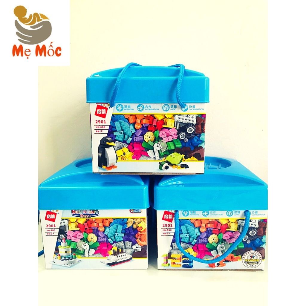 Lego Bộ Đồ Chơi Lắp Ráp Xếp Hình Cho Bé 460 Chi Tiết Cao Cấp Tặng Kèm Sổ Hướng Dẫn Bé Ghép