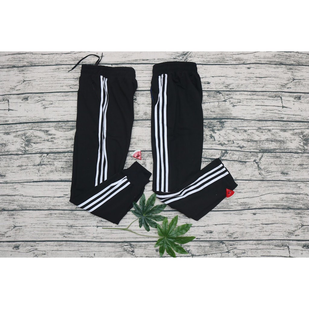 [Mã SKAMSALEP6 giảm 10% TỐI ĐA 100K đơn150K] Quần Thể Thao Jogger Đen 3 Sọc Trắng ( ẢNH THẬT ) | BigBuy360 - bigbuy360.vn