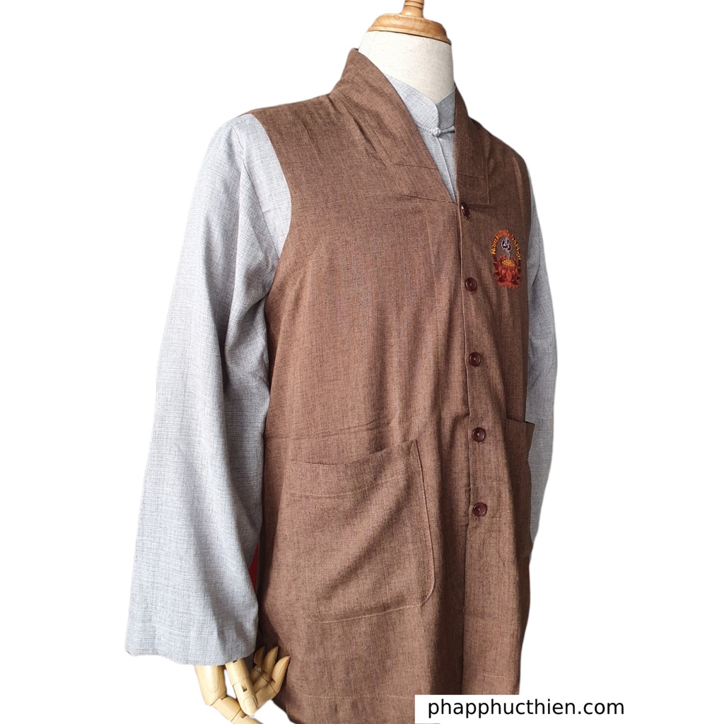 Áo Khoác Đi Chùa Nam/Nữ, Áo Gilê Nam/Nữ, Vải Linen Ấn Độ