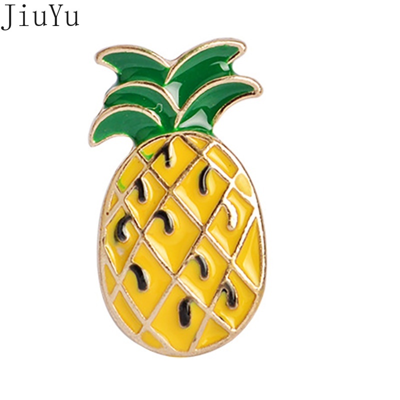 Ghim Cài Áo Kim Loại Tráng Men Hình Trái Cây Hoạt Hình Đáng Yêu