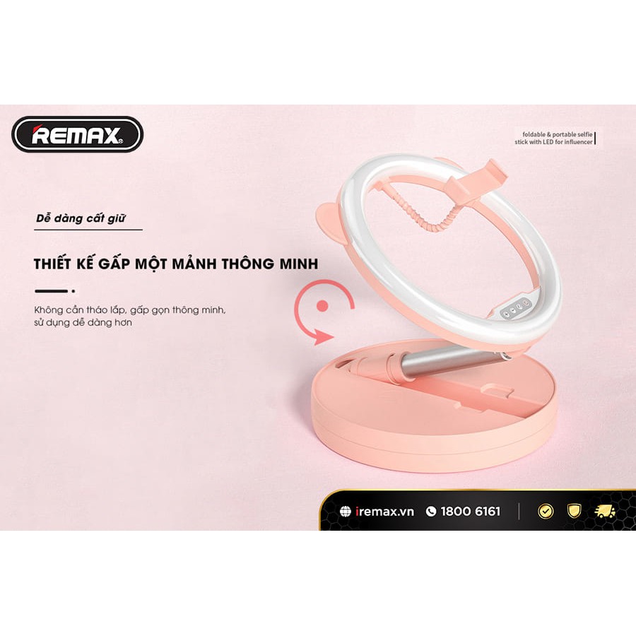 Gậy livestream Gấp gọn 58cm đèn LED 3 Chế độ màu quay video tiện dụng WK WT-P11 | BigBuy360 - bigbuy360.vn