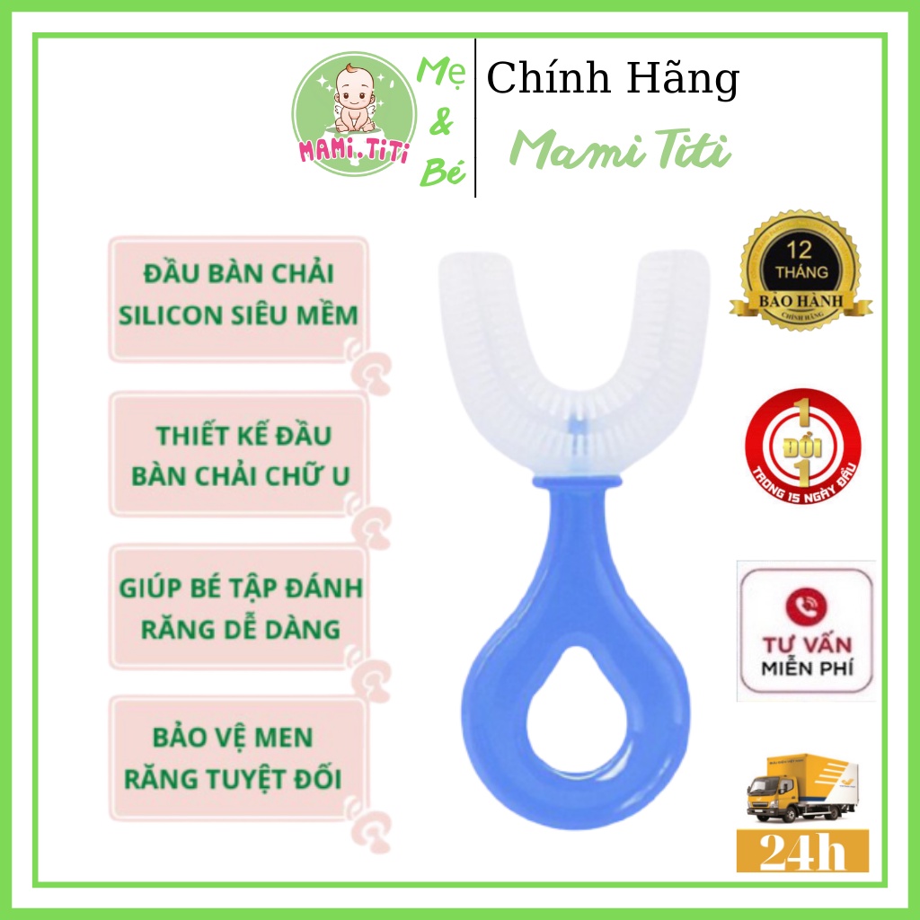 Bàn chải chữ u cho bé, chất liệu silicon siêu mềm mại dành cho bé từ 2 - 6 tuổi