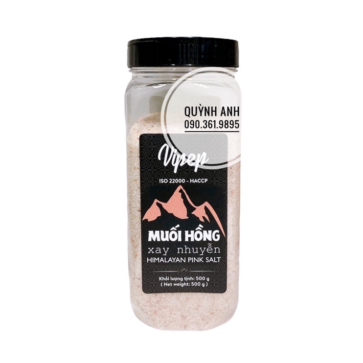 Muối hồng xay nhuyễn Vipep hủ 500gr/ 1kg