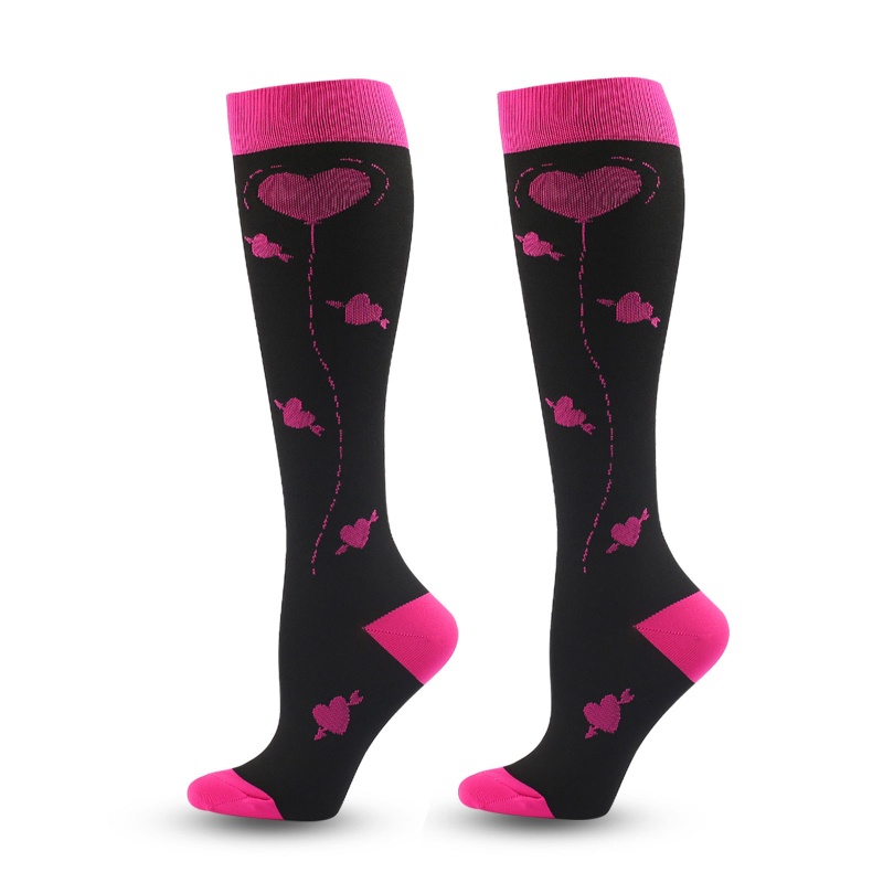 Xiangbao Vớ Nén Nylon Nén Chân Thể Thao Dài Hạnh Phúc Cho Nam Nữ Chạy Bộ Du Lịch Vui Vẻ K