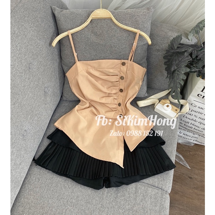 Áo hai dây xẻ tà dễ thương ( Ảnh shop chụp thật) | BigBuy360 - bigbuy360.vn