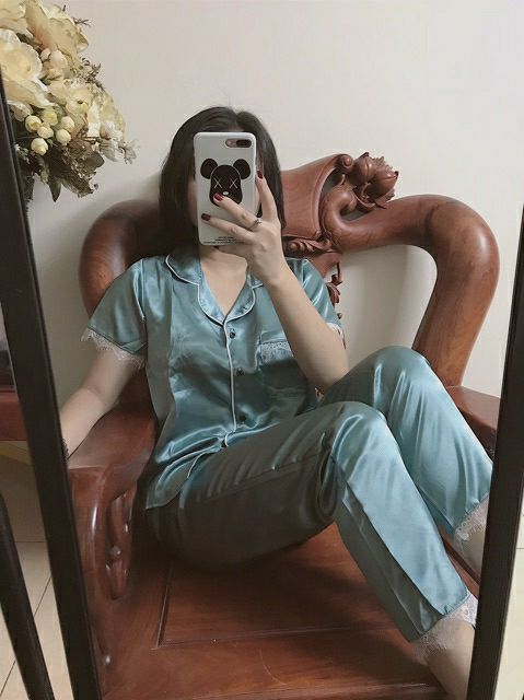 Đồ bộ phi lụa phối ren | BigBuy360 - bigbuy360.vn