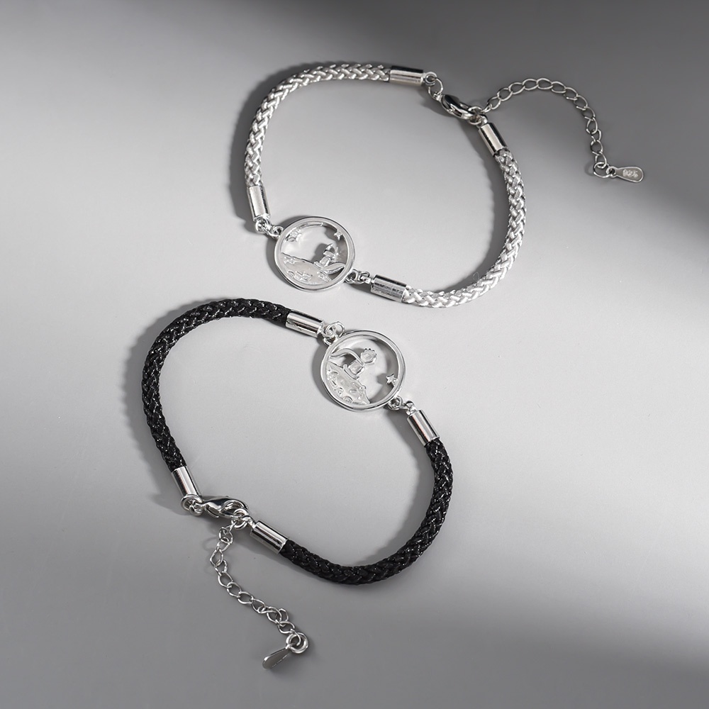 Vòng Tay Bện Dây Thừng Hoạt Hình Hoàng Tử Bé Và Cáo Thời Trang Có Thể Điều Chỉnh Làm Quà Tặng Cho Bạn Bè/Cặp Đôi