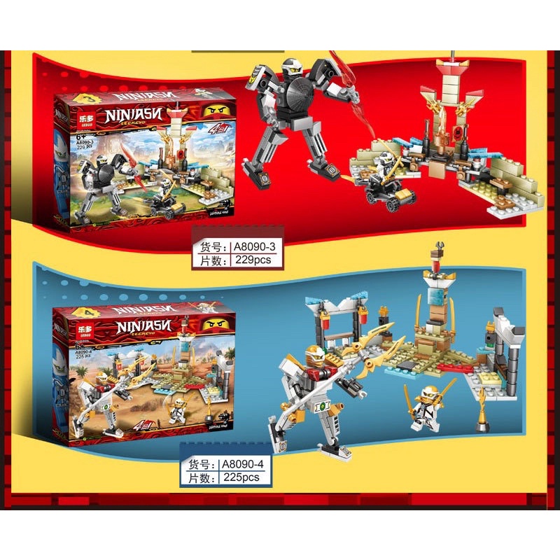 Đồ chơi Lego Ninjago xếp hình thông minh cho bé 4 in 1