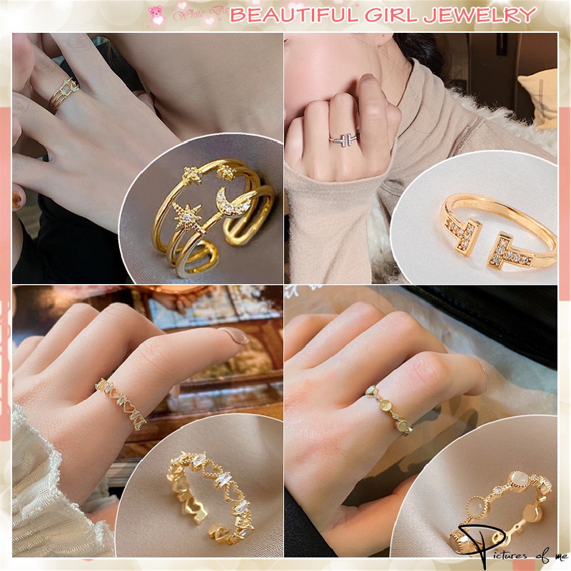 Nhẫn Hở Đính Ngọc Trai Thời Trang Hàn Quốc Xinh Xắn Cho Nữ