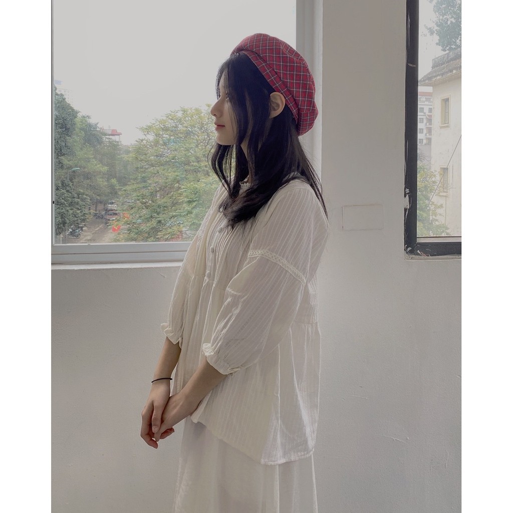 Áo Babydoll 5 cúc Vàng nhạt - Made by Fiin