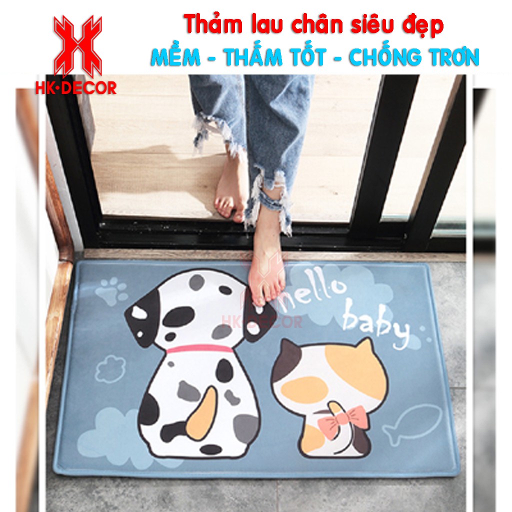 [FREESHIP] Thảm trang trí, trải sàn, bếp, nhà tắm, phòng khách, thảm lông hình con vật, chùi chân, lau chân, lót sàn nhà