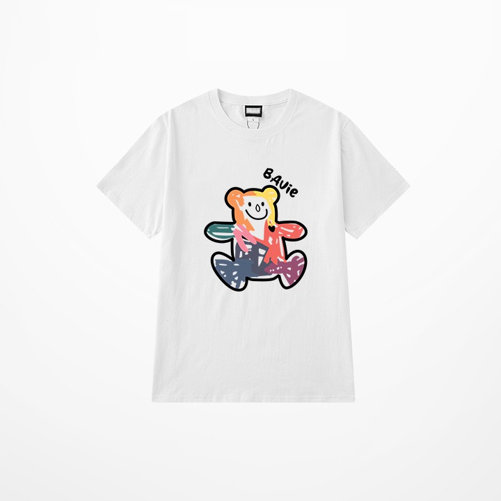 Áo thun tay lỡ NELLY cotton 4 chiều dáng unisex in hình gấu bavie mã N0085 | BigBuy360 - bigbuy360.vn