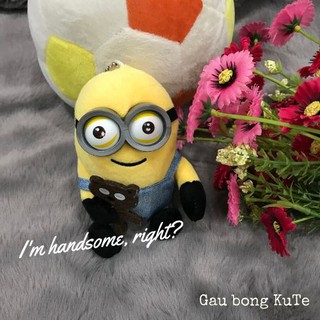 Gấu bông – Minion ôm gấu Teddy móc khóa, treo nôi