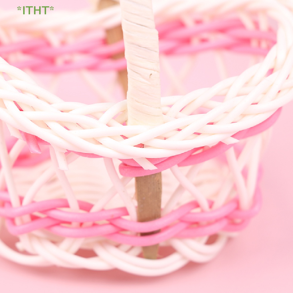 1 Giỏ Đan Mini 1: 12 Dùng Để Trang Trí Nhà Búp Bê Mới
