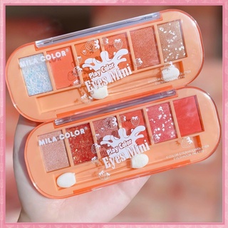 Nhủ mắt mila 6 ô play color eyes mini kèm cọ