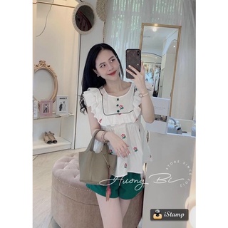 Set áo babydoll kèm quần short - kèm hình thật