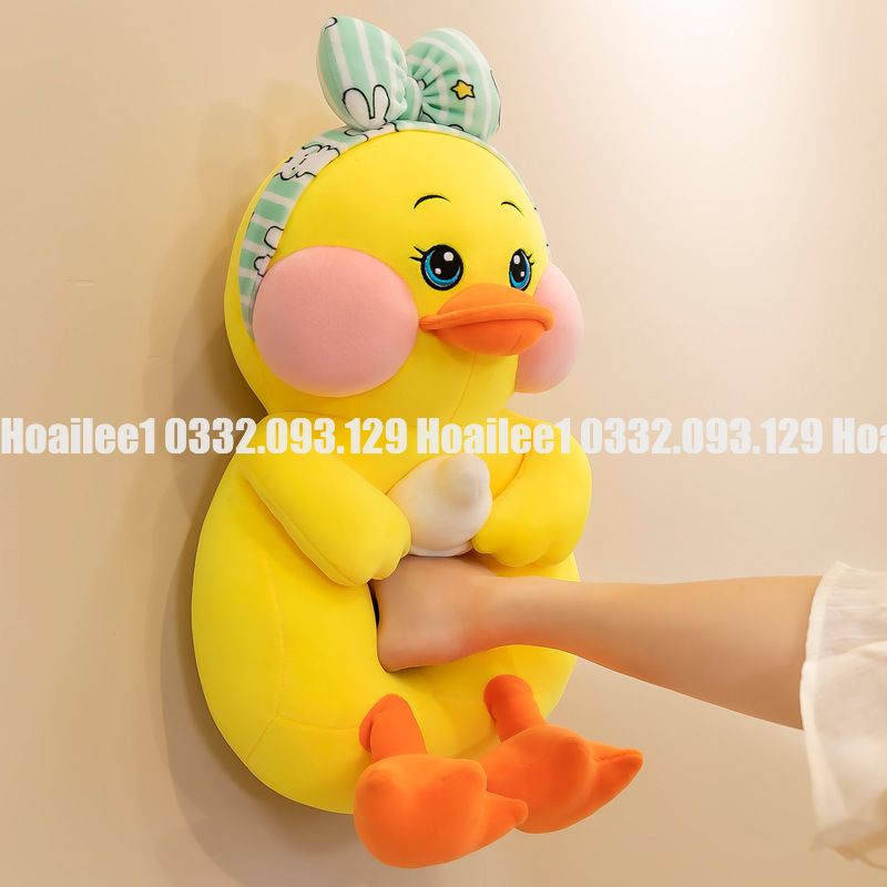 Gấu bông Vịt má hồng ôm bình sữa mẫu thú nhồi bông siêu hot hit hàng cao cấp kích thước 45cm 65cm 90cm