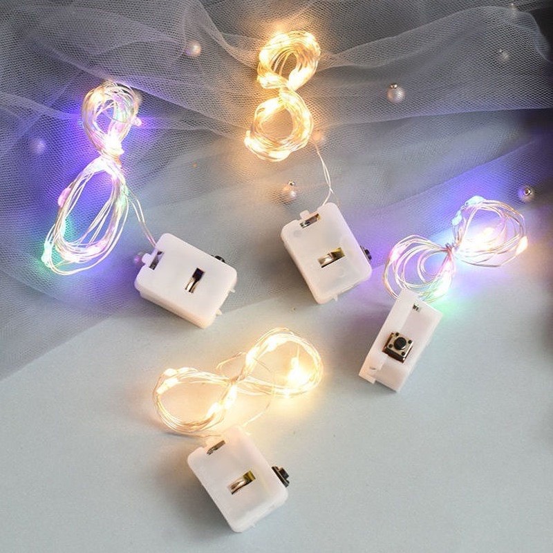 Dây đèn led 3 pin trang trí tiện lợi cho bó hoa, sinh nhật thêm lung linh lấp lánh/shop Gà handmade