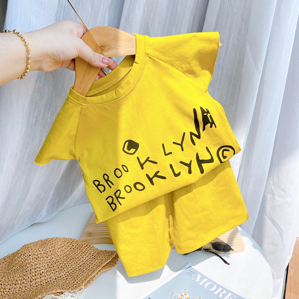 BỘ QUẦN ÁO CỘC TAY BROOK LYN CHO BÉ TRAI BÉ GÁI 8-18Kg