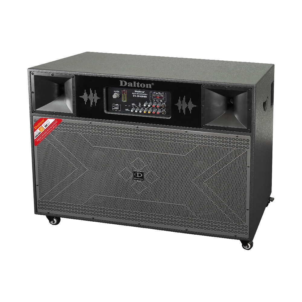 Loa kéo điện công suất lớn DALTON TS-18A8000 loa bass 5 tấc, công suất 3000W, tặng kèm 2 micro không dây UHF.