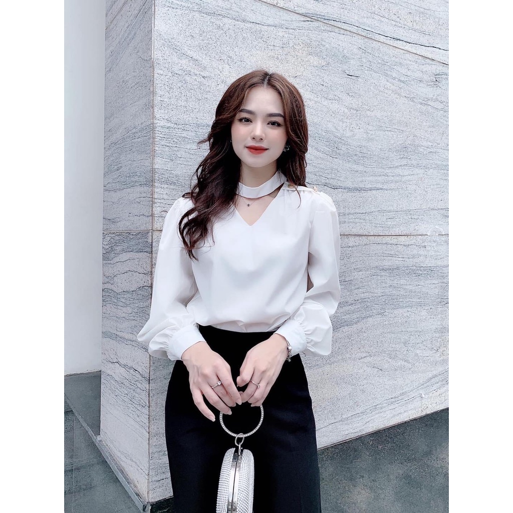 ❣️FREESHIP❣️ÁO CỔ CÁCH ĐIỆU VAI CƯỜM