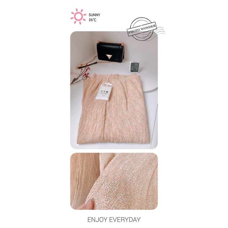Chân váy midi hoa nhí nhăn Quảng Châu - Chân váy phong cách vintage nhiều màu ( Ảnh thật, video / Hàng có sẵn) | BigBuy360 - bigbuy360.vn