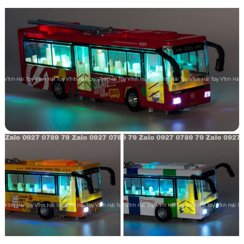 Xe bus vui vẻ, đồ chơi xe bus mô hình , love bus, xe có đèn và âm thanh vui vẻ.