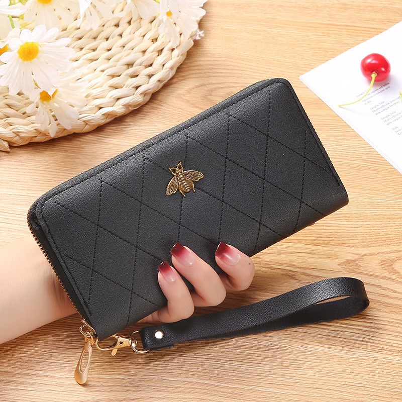 Ví Nữ Đẹp Dáng Dài Đính Con Ong Đựng Tiền Điện Thoại Thời Trang Cao Cấp