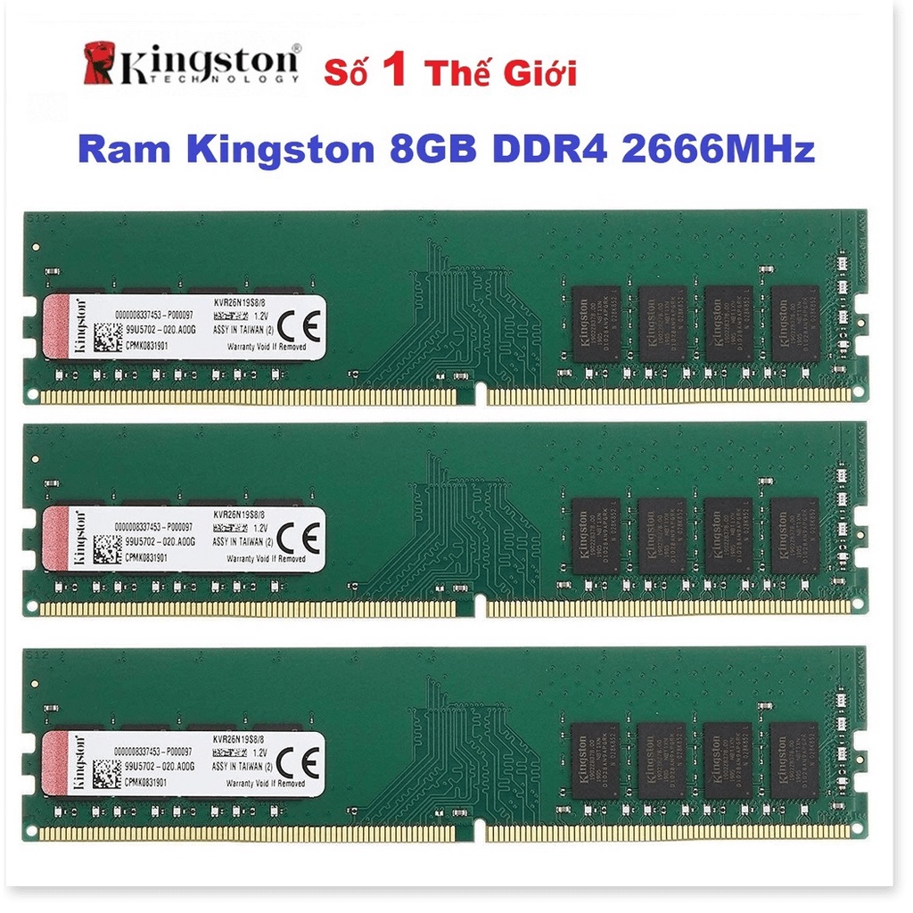 🆕 RAM 8GB DDR4 Kingston Samsung Hynix Bus 2400MHz 2666MHz 1.2V Dùng Cho Máy Tính Bàn PC Desktop Bảo hành 36 tháng 1 đổi