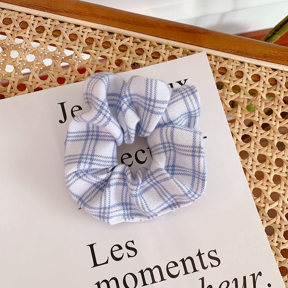 Dây Buộc Tóc Co Giãn Họa Tiết Caro Thời Trang Cho Nữ d5217