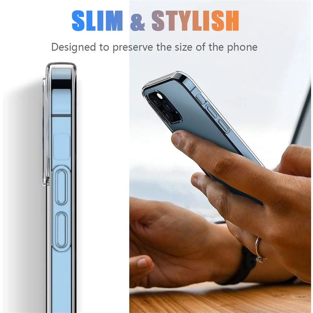 Ốp Điện Thoại Silicon Mỏng Trong Suốt Chống Sốc Chống Rơi Bảo Vệ Ống Kính Máy Ảnh Cho Iphone 14 14 Plus phone14 Pro Max