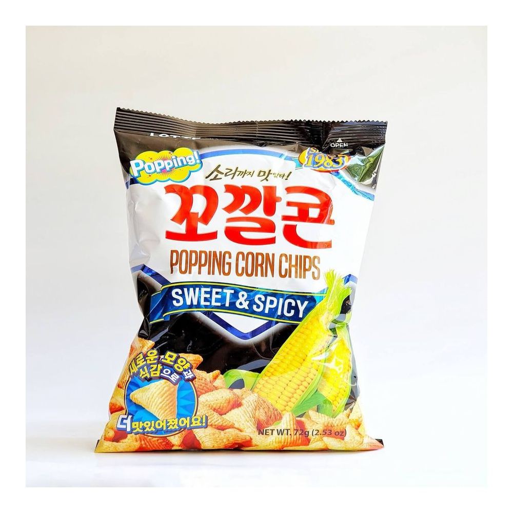 Bánh Snack bắp nón vị cay ngọt Lotte Hàn Quốc 72gr