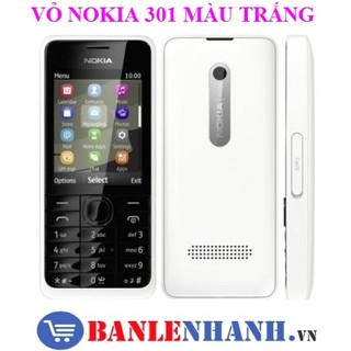 VỎ KHÔNG PHÍM  NOKIA 301 MÀU TRẮNG