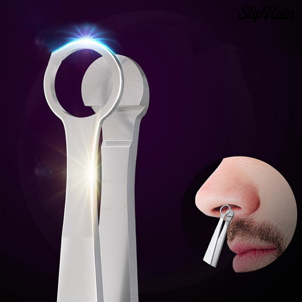 Sliprain ♥Nose Hair Tweezers 360 Degree Round Head Anti-Corrosion Solid Nose Hair Removal Tip